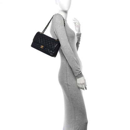 Chanel Lambskin Quilted Medium Double Flap Navy 2 of 12