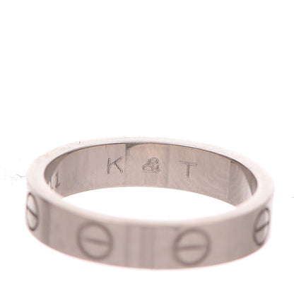 Cartier 18K White Gold 3.5mm LOVE Wedding Band Ring 48 4.50 5 of 5