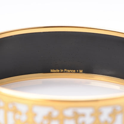 Hermes Enamel Printed Wide Balcons du Guadalquivir Bracelet 70 Gold 5 of 6