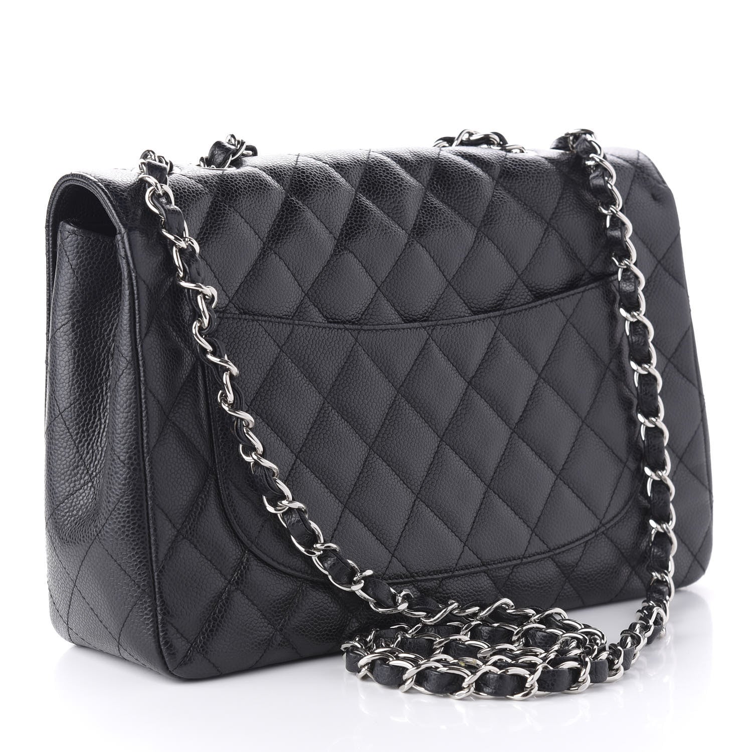 Chanel Caviar Quilted Jumbo Single Flap Black 3 of 11
