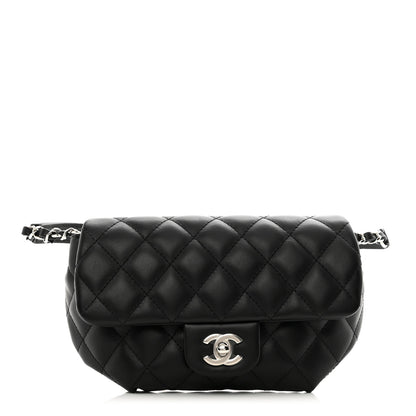 Chanel Calfskin Quilted CC Uniform Flap Belt Bag Black 1 of 9