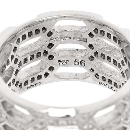 Bulgari 18K White Gold Diamond Serpenti Seduttori Pave Ring 56 7.5 4 of 6