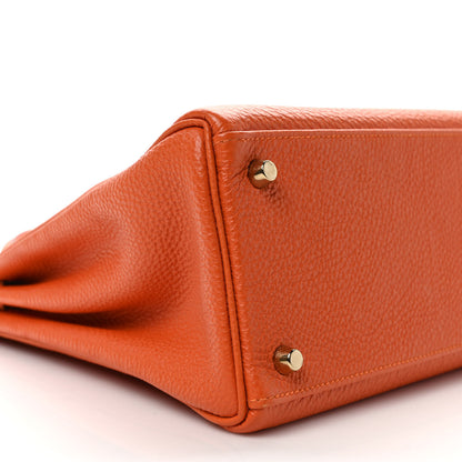 Hermes Togo Kelly Retourne 32 Orange 7 of 9