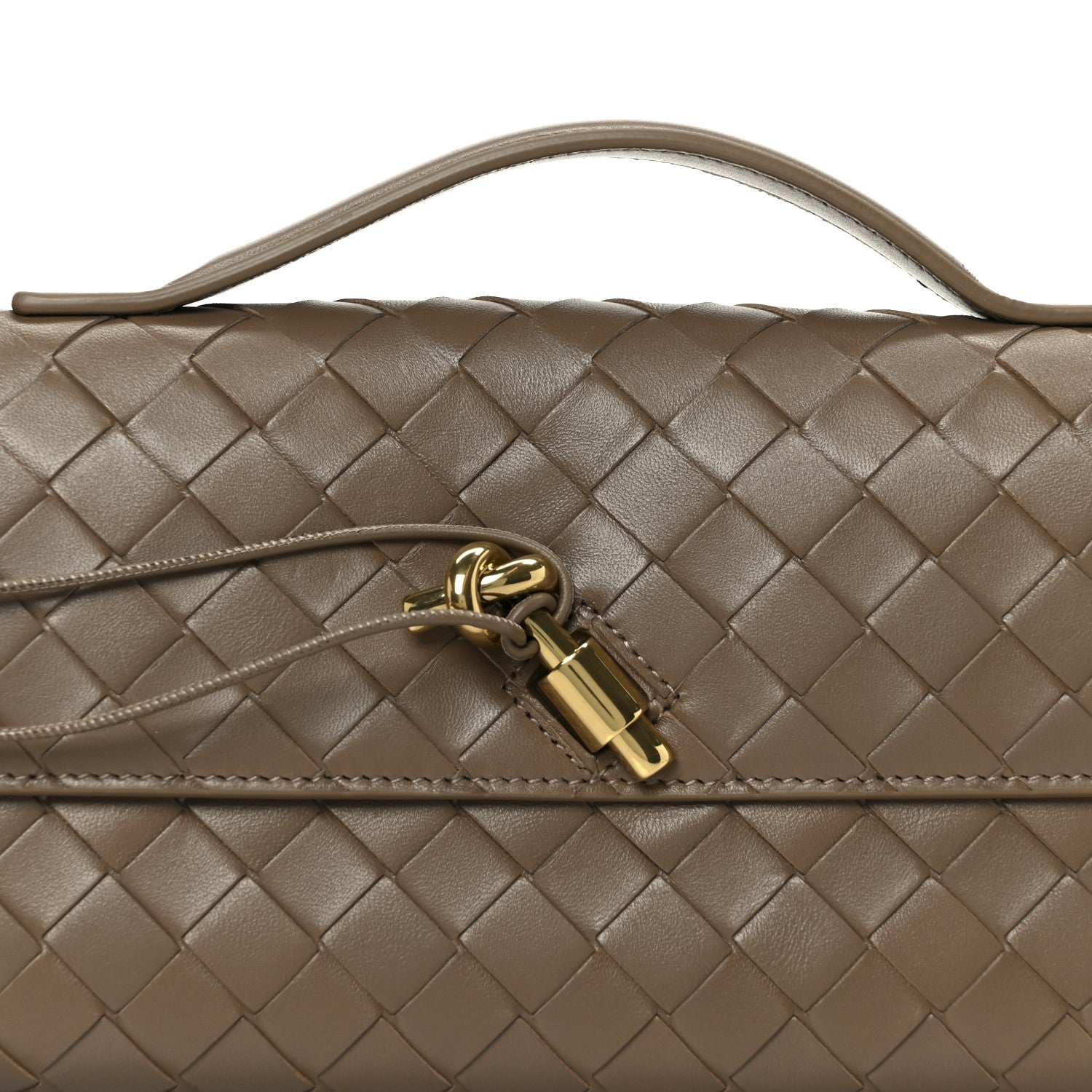 Bottega Veneta Nappa Intrecciato Long Andiamo Top Handle Clutch Pinecone 8 of 8