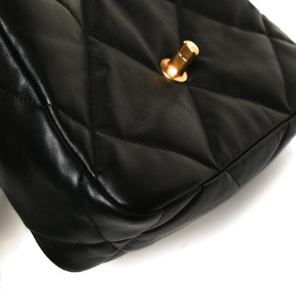 Chanel Lambskin Quilted Medium Chanel 19 Flap Black 13 of 14