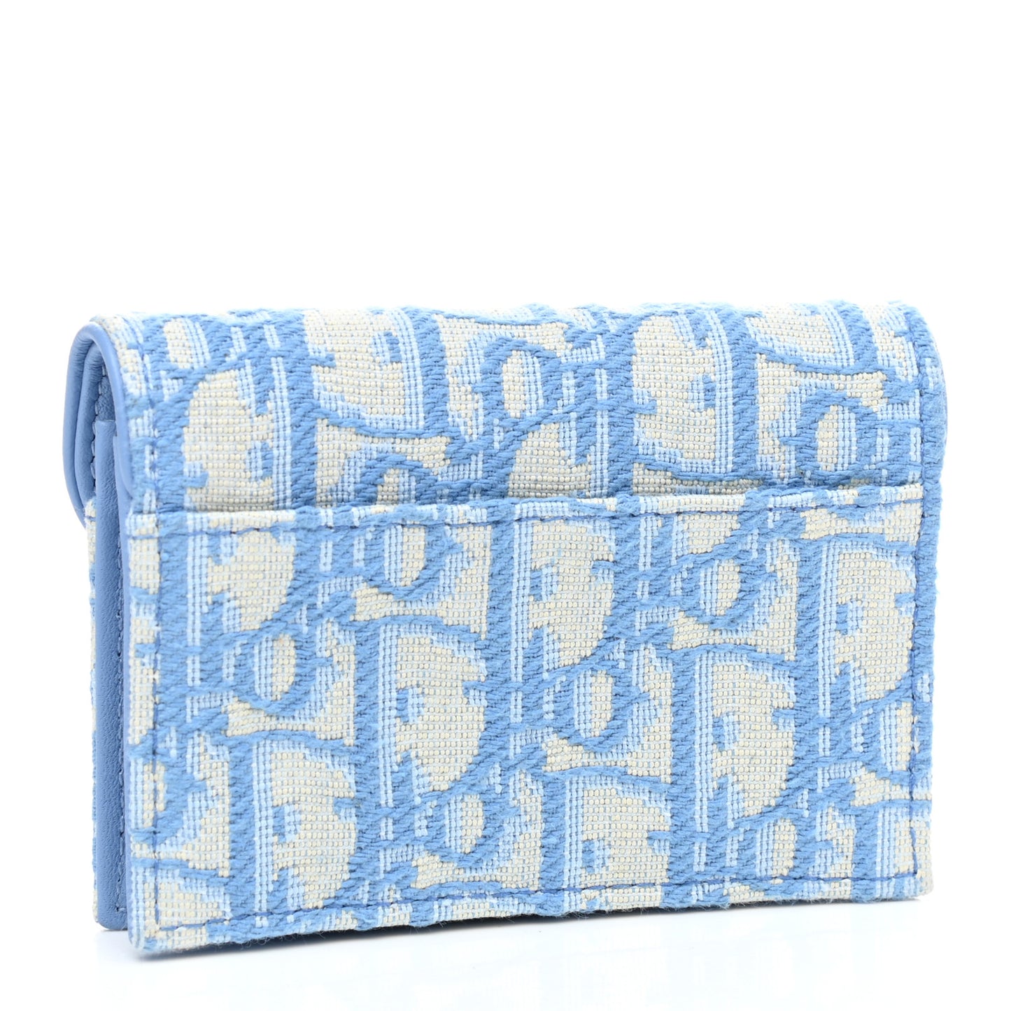 Oblique Saddle Card Holder Cornflower Blue