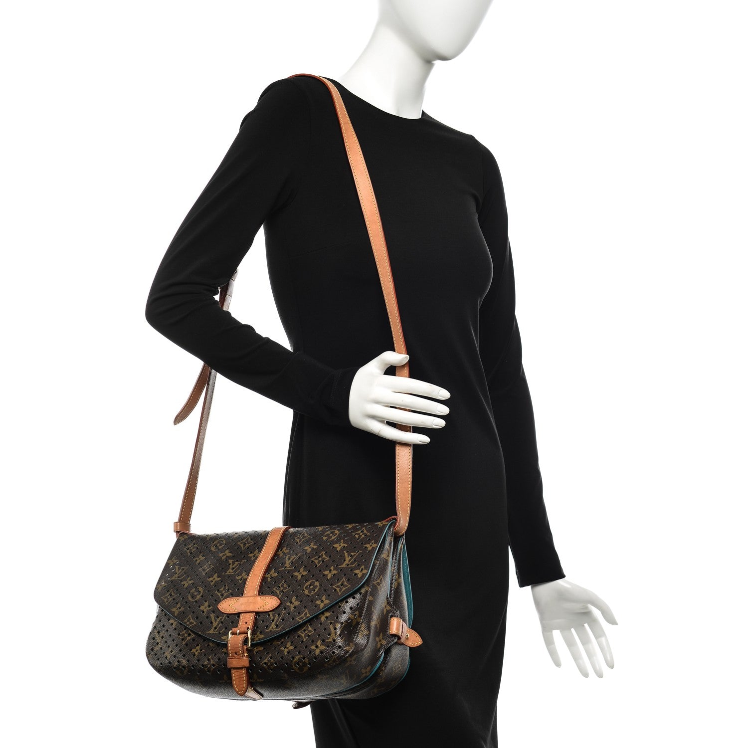 Louis Vuitton Monogram SC Flore Saumur Teal 2 of 12