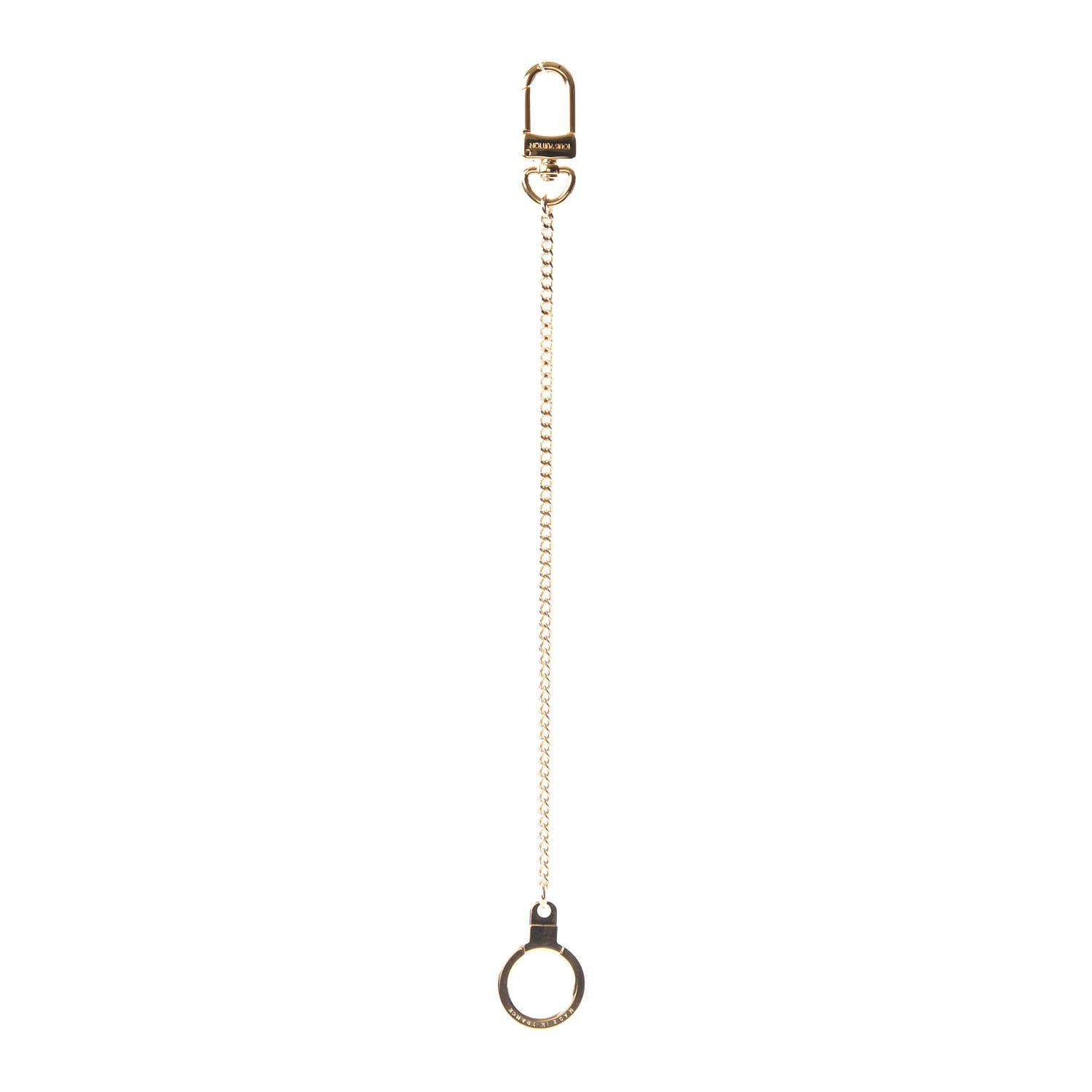 Louis Vuitton Metal Pochette Extender Key Ring Chain Gold 1 of 4