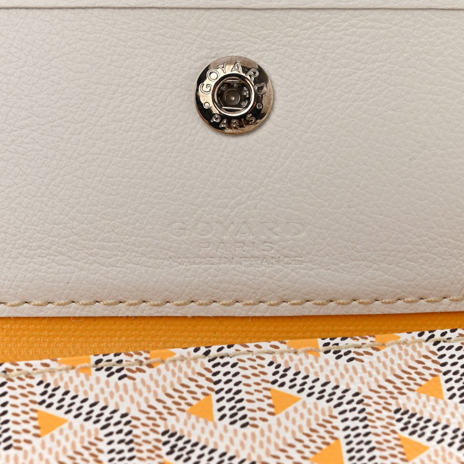 Goyard Goyardine Saint Louis Claire Voie GM White Yellow 7 of 12