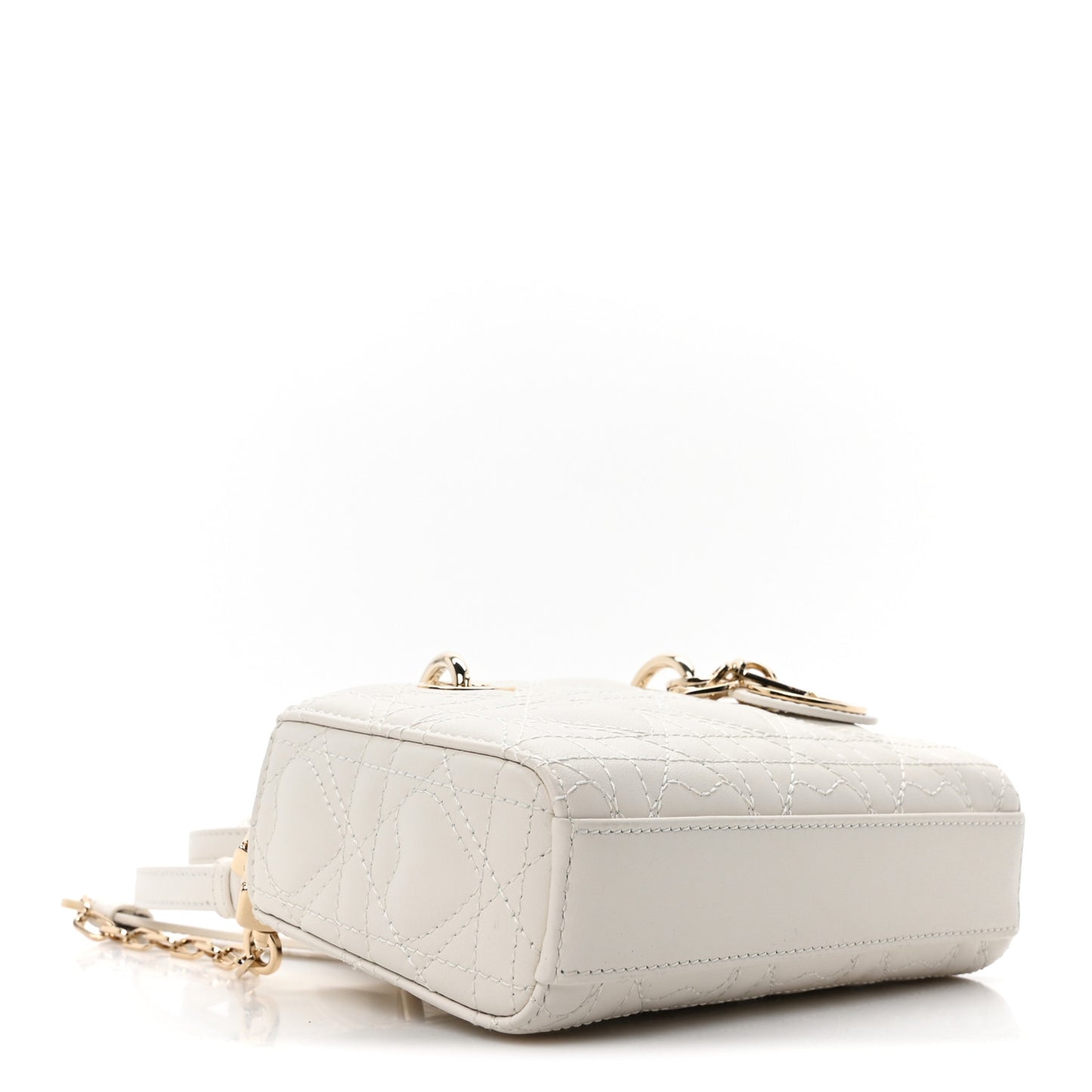 Lambskin Cannage Dioramour Micro Lady D-Joy Latte