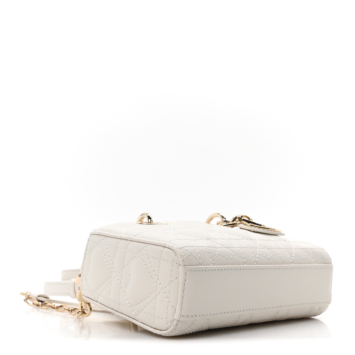 Christian Dior Lambskin Cannage Dioramour Micro Lady D-Joy Latte 4 of 10
