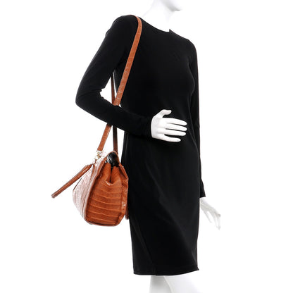 Nancy Gonzalez Crocodile Top Handle Tote Brown 2 of 14