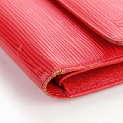 Louis Vuitton Epi Porte Tresor International Wallet Castillan Red 9 of 10