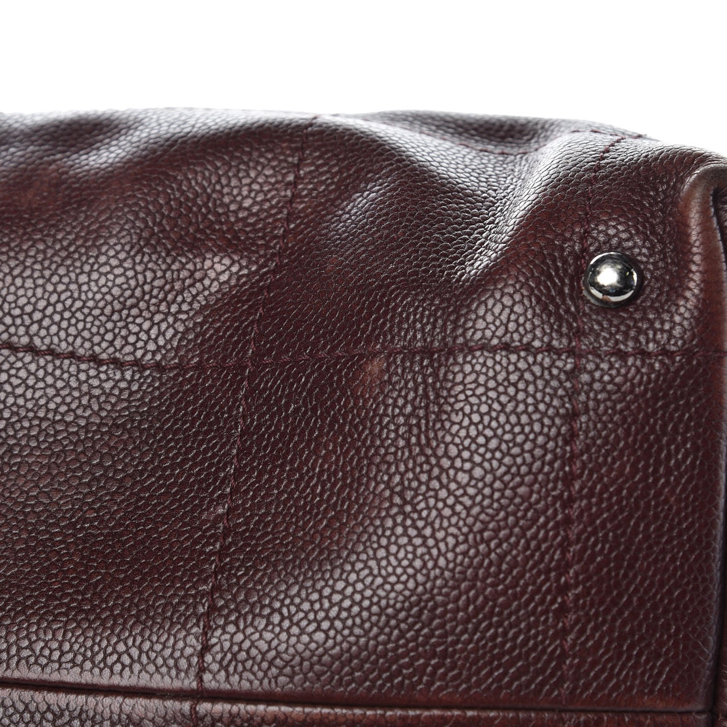 Caviar Chocolate Bar Quilted Shoulder Bag Brown