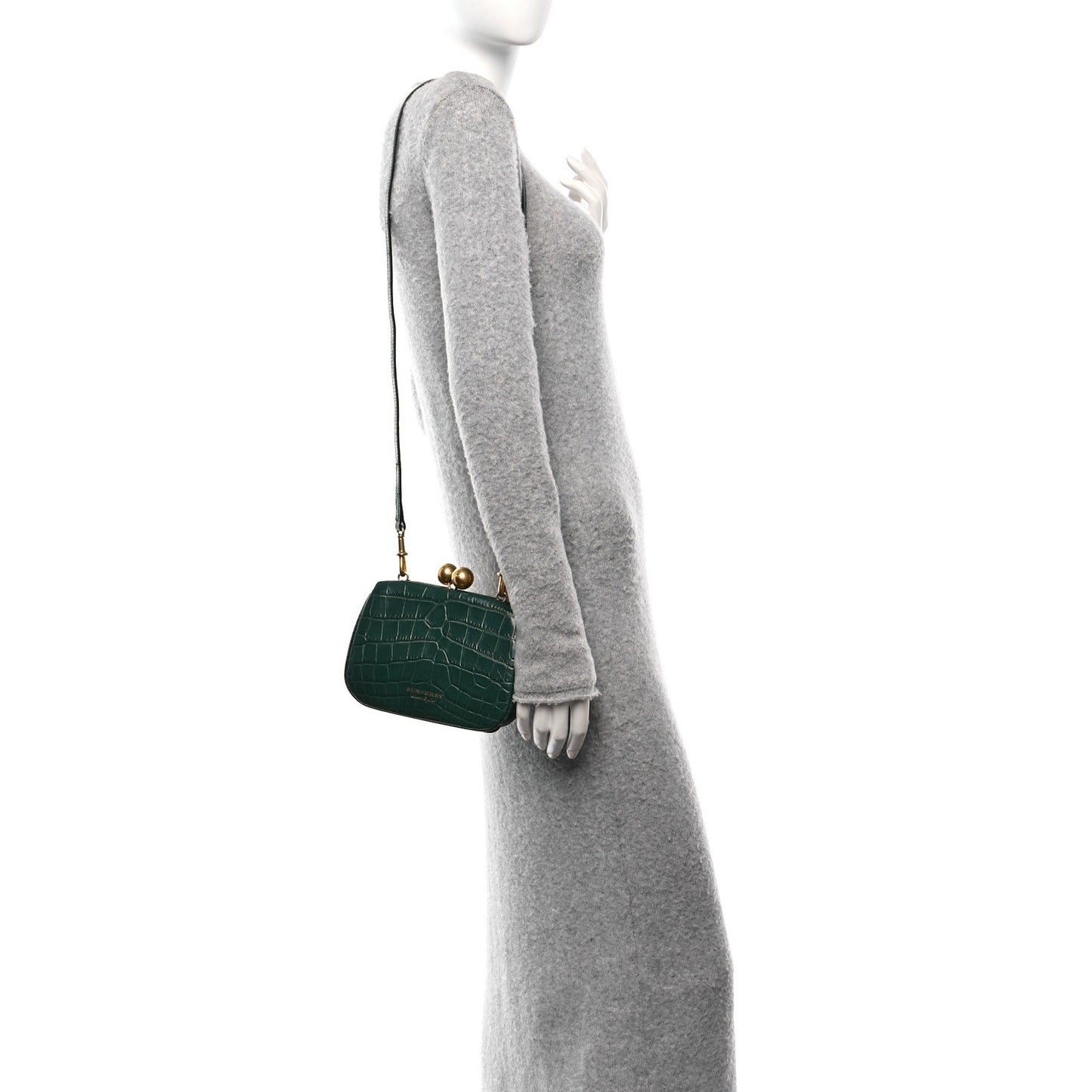 Alligator Small Frame Bag Dark Green