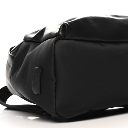 Fendi Nylon Vitello Liberty Vitello Dolce Monster Eyes Rounded Backpack Black Sunflower 9 of 11