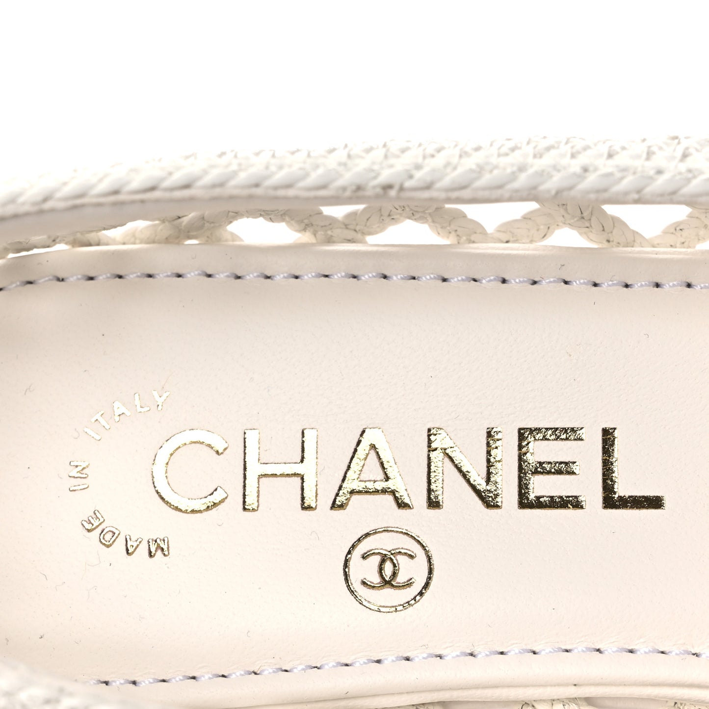 Braided Lambskin Mule Sandals 38.5 White