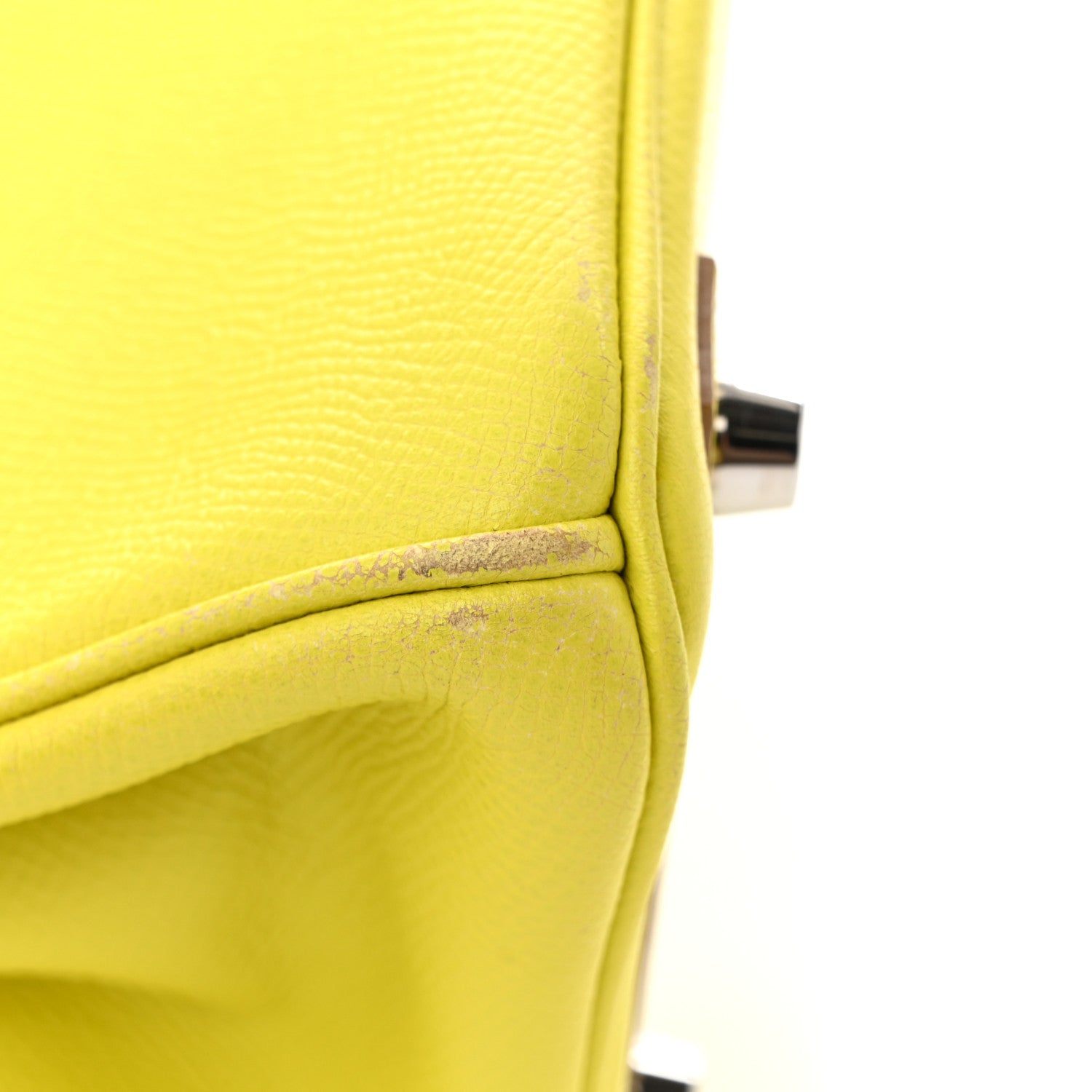 Hermes Epsom Candy Birkin 25 Lime Gris Perle 11 of 11