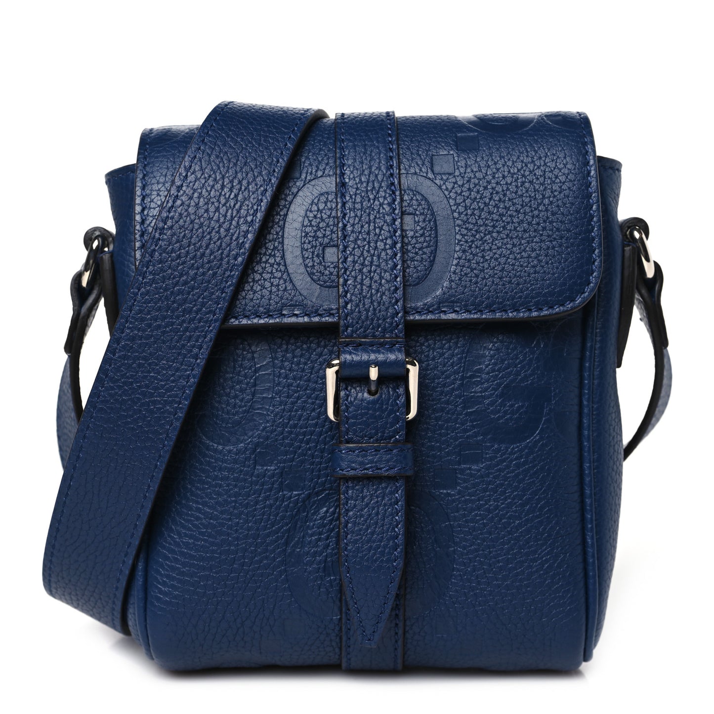 Piuma Calfskin Jumbo GG Embossed Small Messenger Bag Royale