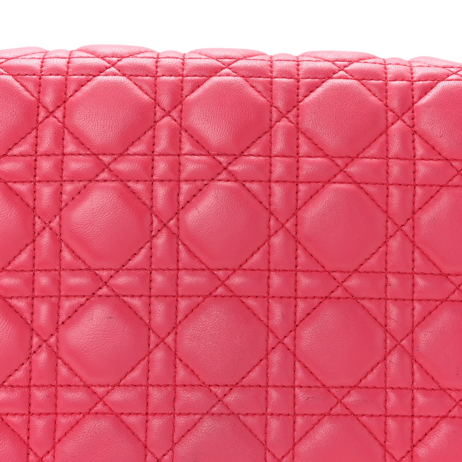 Christian Dior Lambskin Cannage Soft Flap Bag Pink 8 of 13