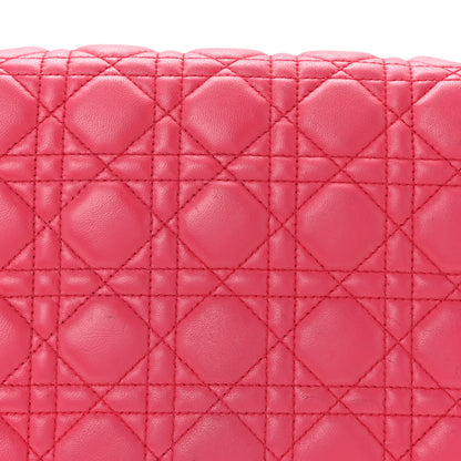 Christian Dior Lambskin Cannage Soft Flap Bag Pink 8 of 13