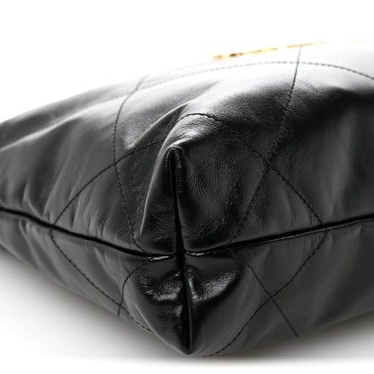 Chanel Shiny Calfskin Quilted Small Chanel 22 Black 10 of 11