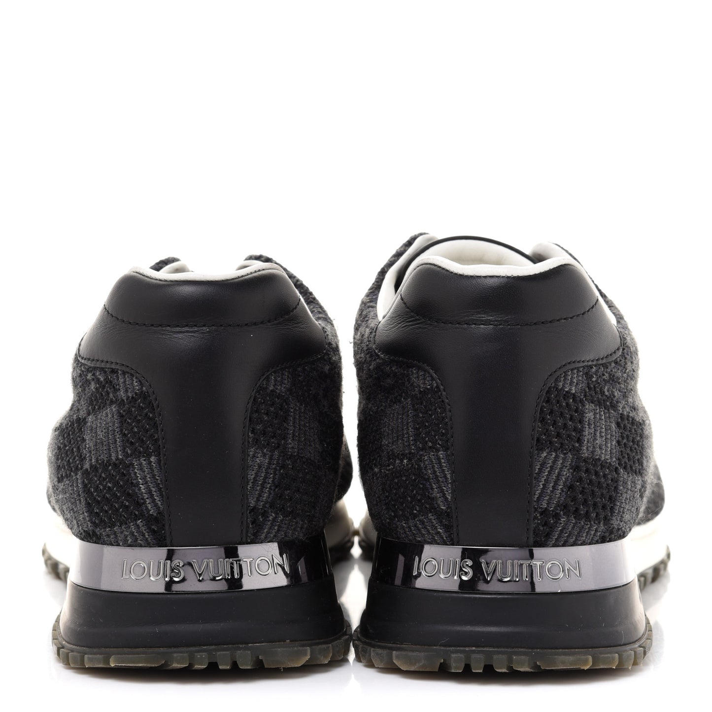 Calfskin Damier Run Away Sneakers 8 Graphite