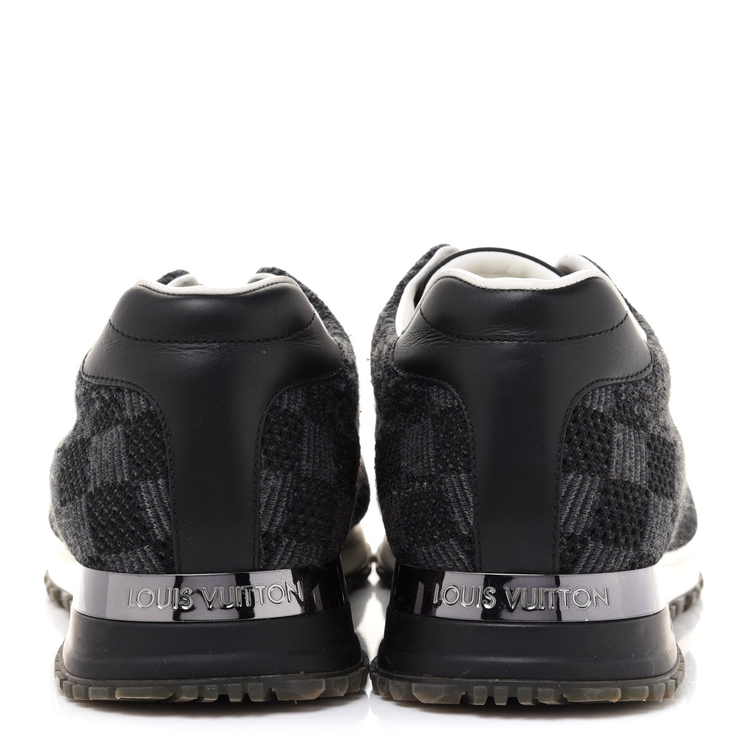 Louis Vuitton Calfskin Damier Run Away Sneakers 8 Graphite 5 of 9