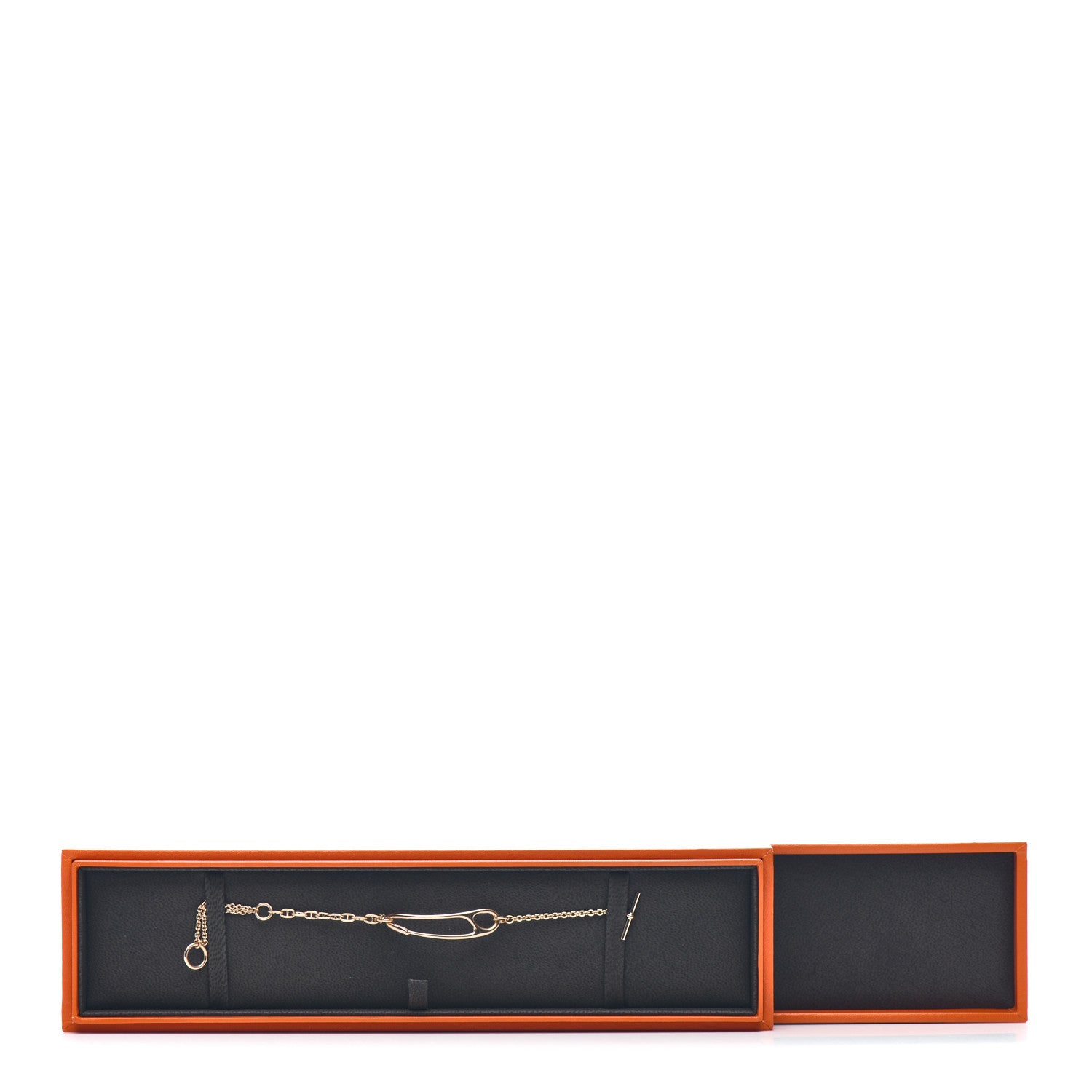 Hermes 18K Rose Gold Diamond MM Chaine d'Ancre Punk Bracelet SH 4 of 4