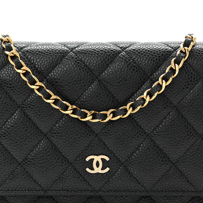 Chanel Caviar Quilted Wallet On Chain WOC Black 9 of 11