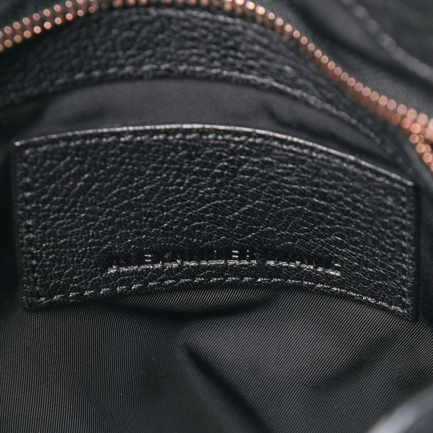 Pebbled Lambskin Diego Bucket Black Rose Gold Hardware