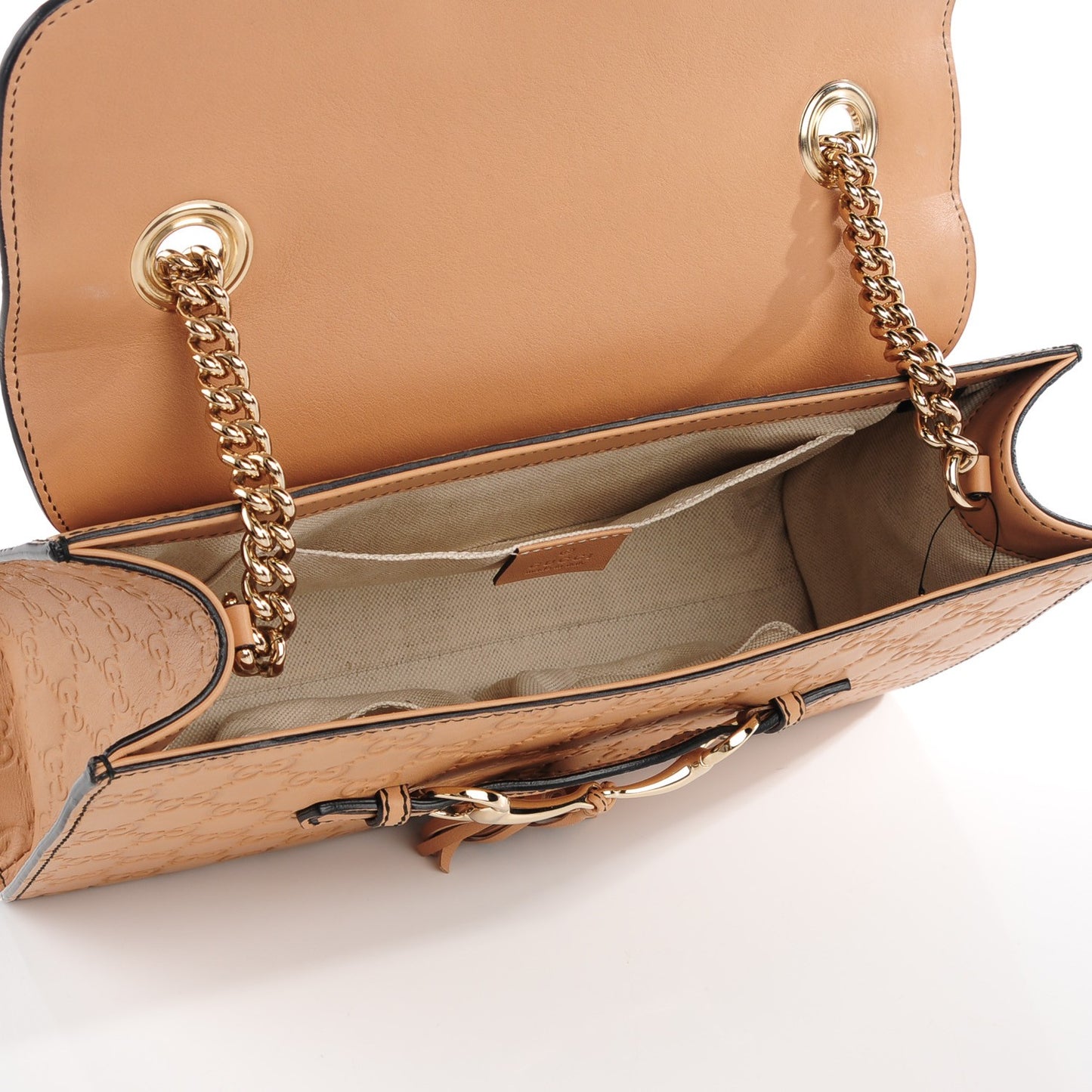 Guccissima Medium Emily Chain Shoulder Bag Camelia