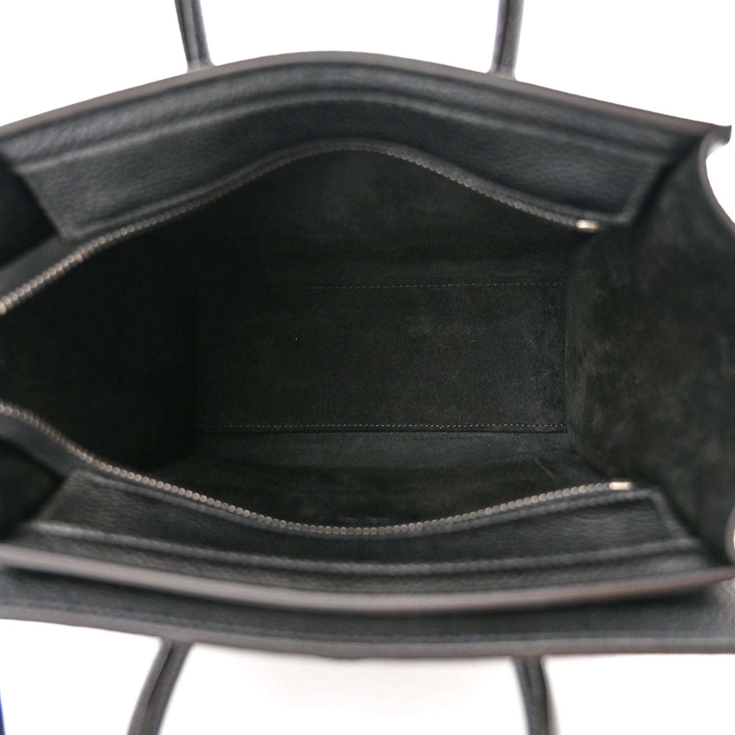 Drummed Calfskin Nano Luggage Black