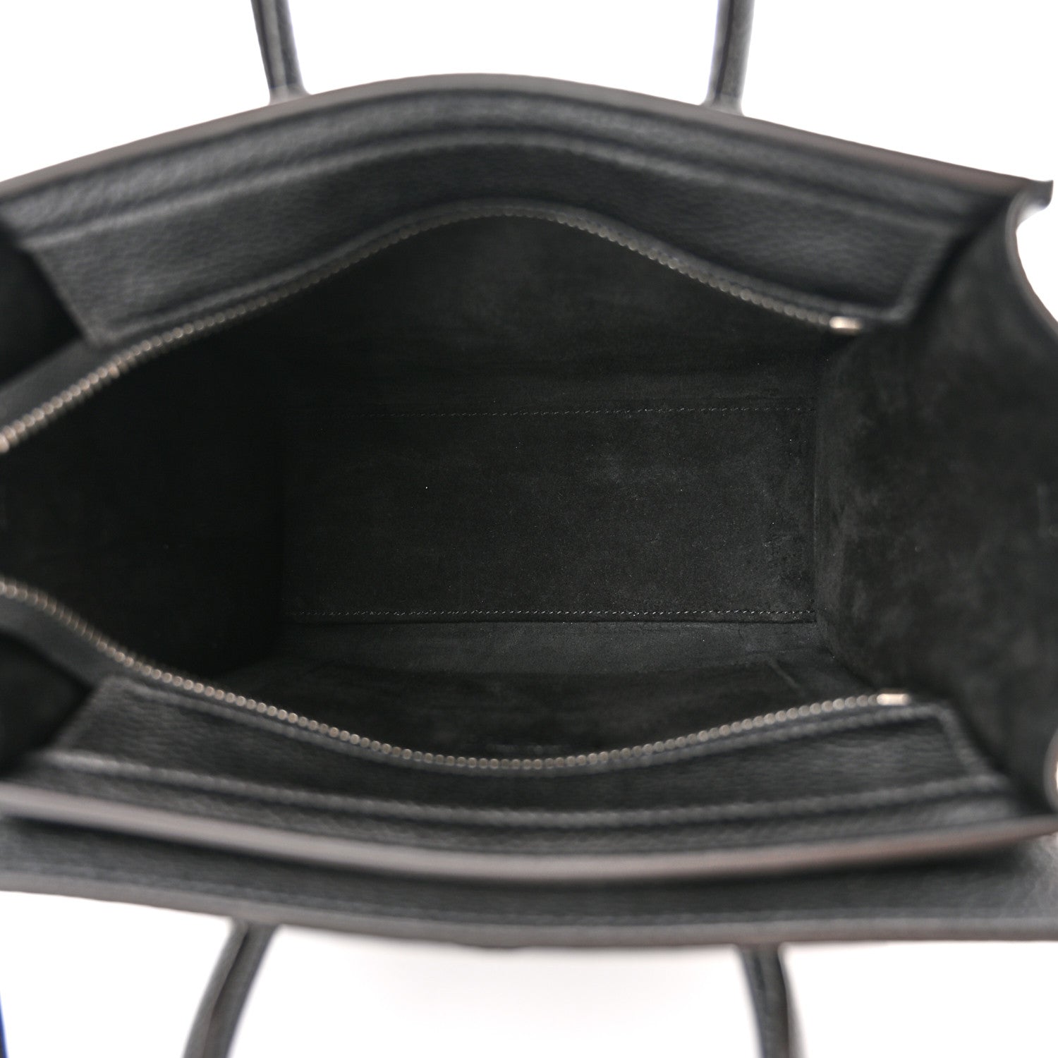 Celine Drummed Calfskin Nano Luggage Black 5 of 11