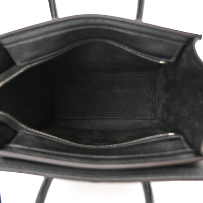 Celine Drummed Calfskin Nano Luggage Black 5 of 11