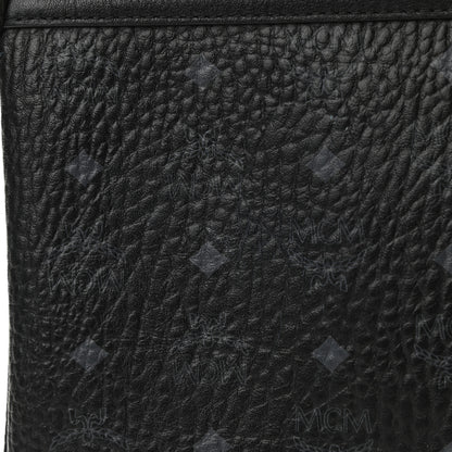 MCM Visetos Liz Shopper Tote Pouch Black 9 of 9