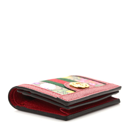Gucci GG Supreme Monogram Flora Web Ophidia Card Case Red 4 of 6