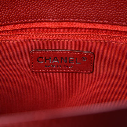 Chanel Caviar Quilted Grand Shopping Tote GST Red 6 of 11