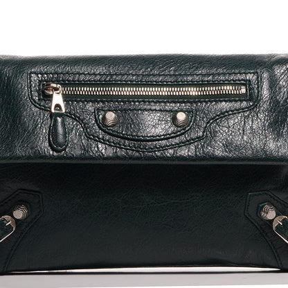 Balenciaga Agneau Giant 12 Silver Hardware Envelope Clutch Poker Fonce 10 of 10