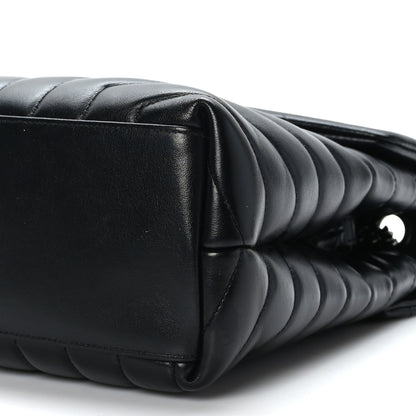 Saint Laurent Calfskin Y Quilted Monogram Monochrome Medium Loulou Chain Satchel Black 9 of 9