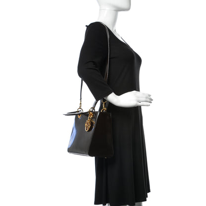 Christian Dior Patent Medium Lady Dior Dark Brown 2 of 9