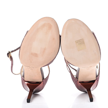 Jimmy Choo Glitter Lang Sandals 40 Pink 5 of 10