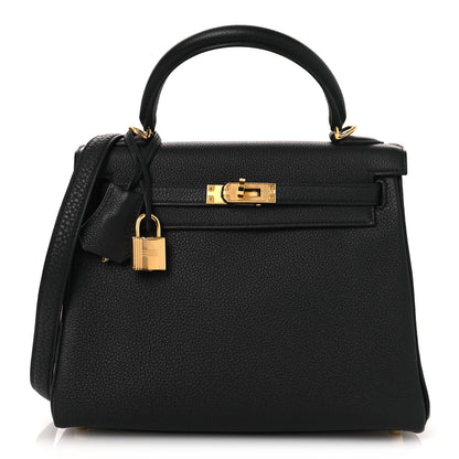 Hermes Togo Kelly Retourne 25 Black 1 of 12