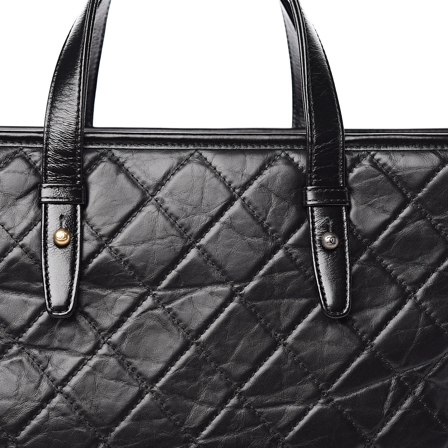 Chanel Calfskin Quilted Large Gabrielle Shopping Tote Black 10 of 11