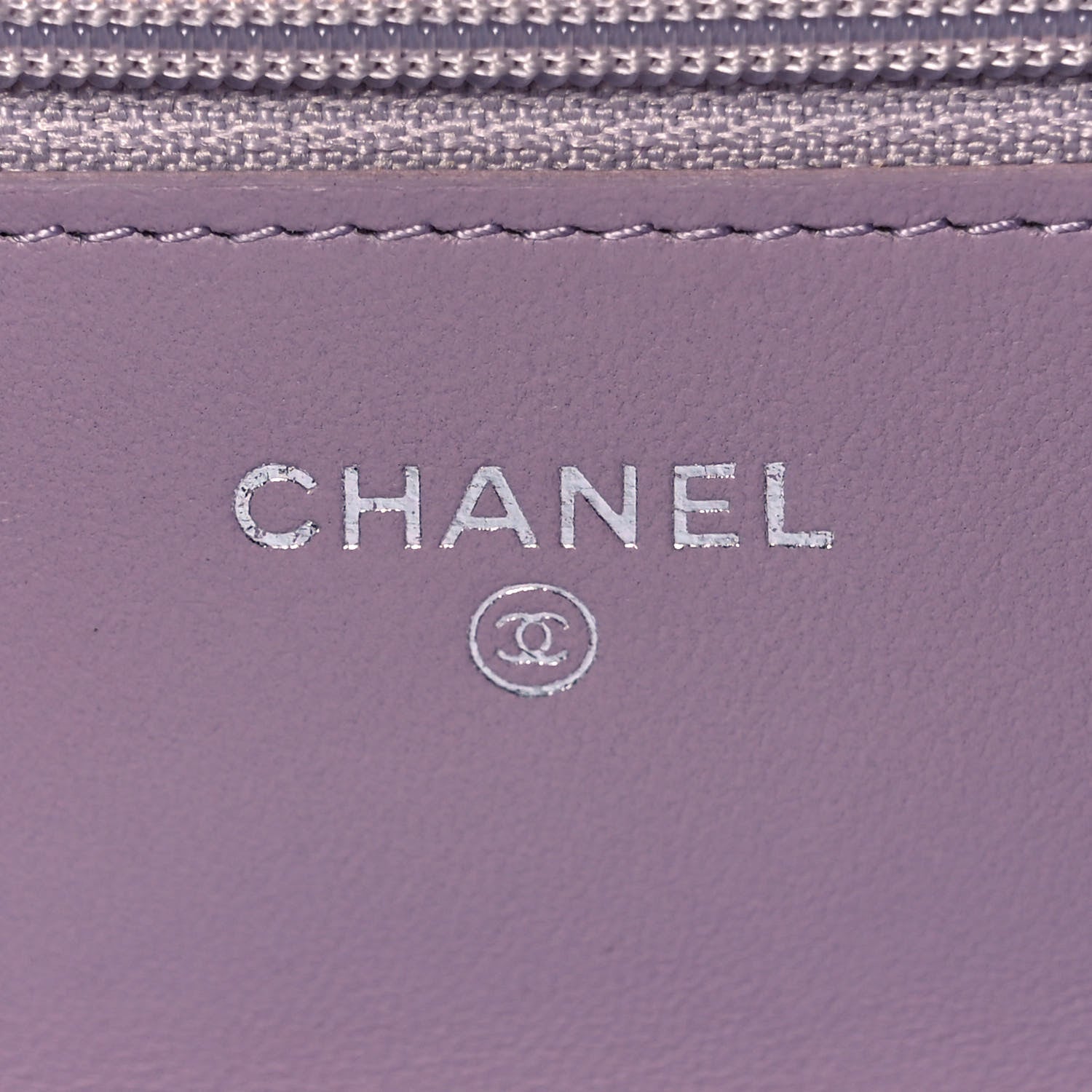 Chanel Lambskin Quilted Wallet On Chain WOC Light Purple 5 of 9