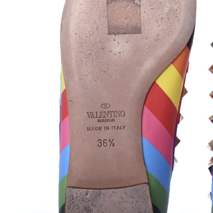 Valentino Garavani Calfskin 1973 Rockstud Cage Ballerina Flats 36.5 Multicolor 7 of 9