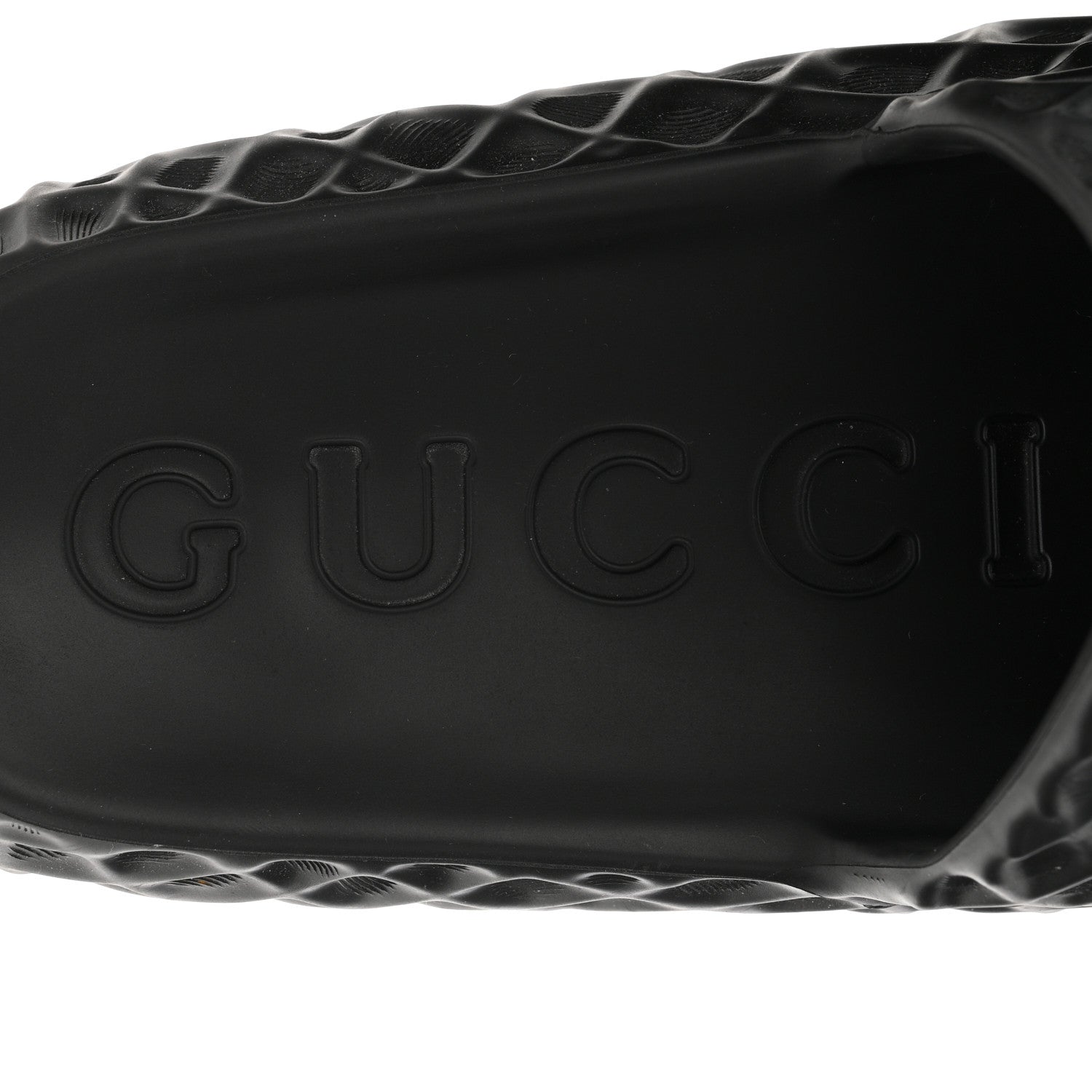 Gucci Rubber Interlocking G Mens Slide Sandals 8 Black 7 of 9