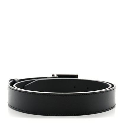 Gucci Plutone Calfskin Plaque GG 30mm Belt 90 36 Black 2 of 5
