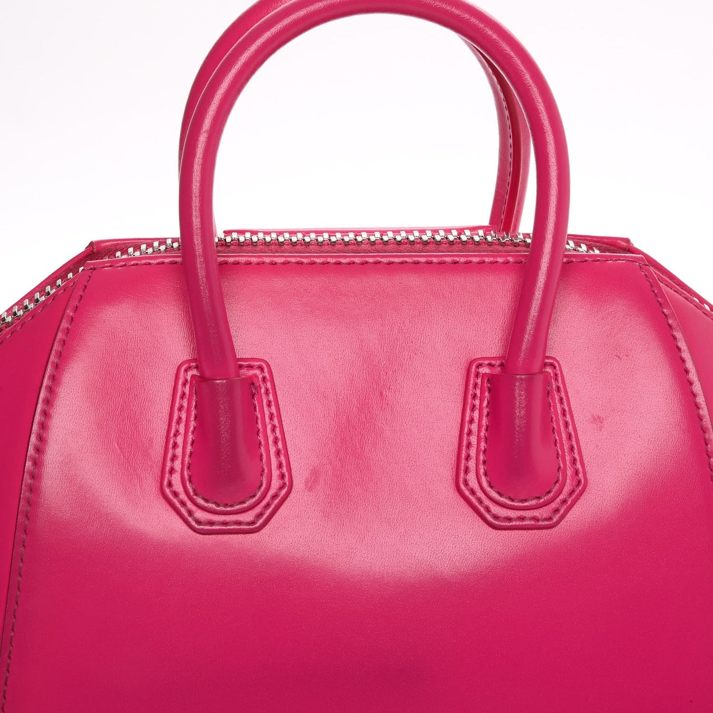 Shiny Lord Calfskin Mini Antigona Shocking Pink
