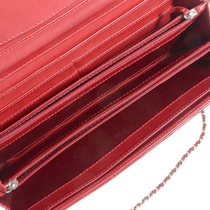 Chanel Patent Quilted Brilliant Clutch Flap Red 6 of 6